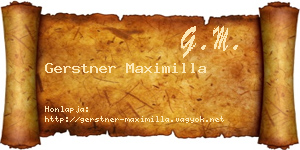 Gerstner Maximilla névjegykártya